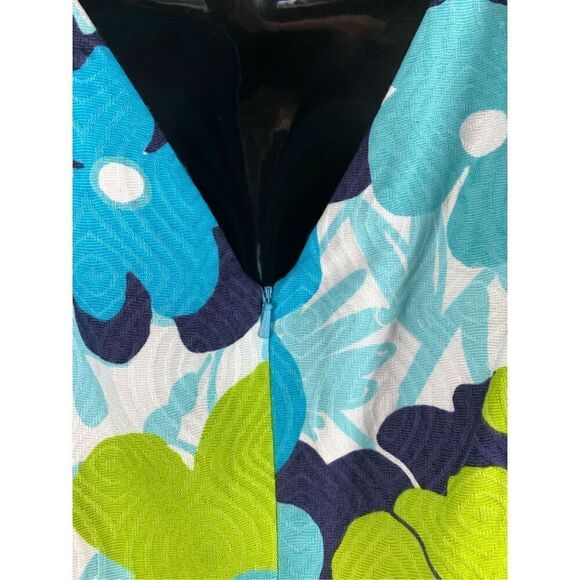 Lilly Pulitzer Kiki dress Shorely Blue Pop Goes The Floral Jacquard Shift Size 2 - Picture 13 of 14